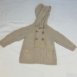 Cozy Cream Soft Knit Double Breasted Cardigan size 2T